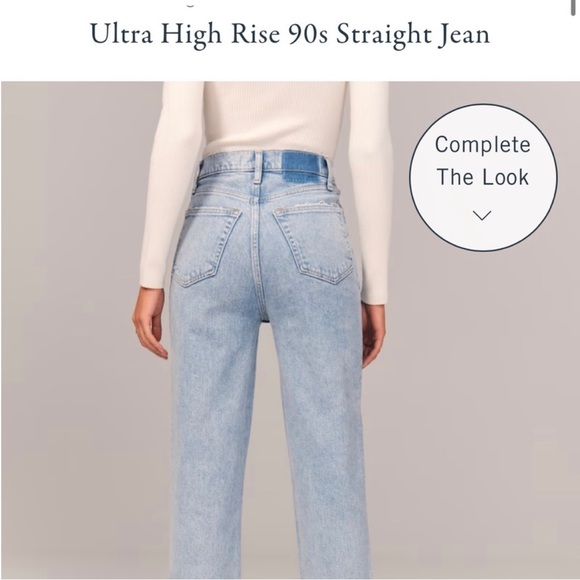 Abercrombie The 90s Straight Ultra High Rise Jeans - Picture 2 of 4